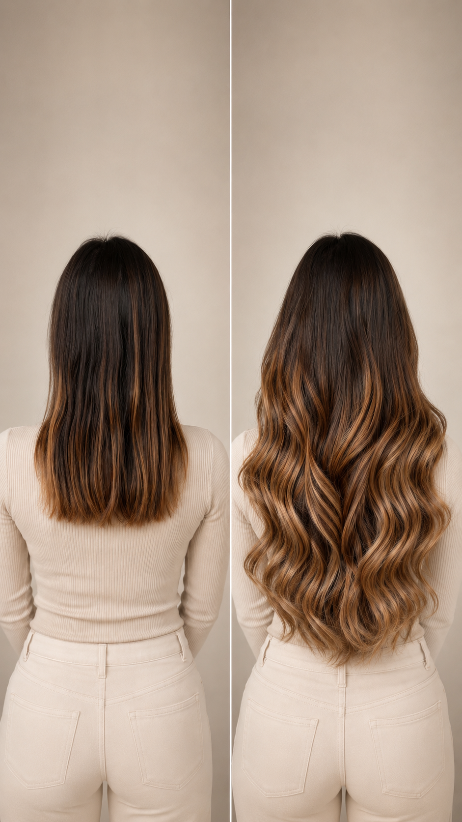 Invisible clip in  (Golden Brown)